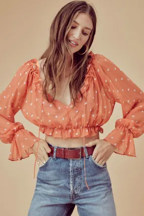 For Love and Lemons Analisa Polka Dot Blouse