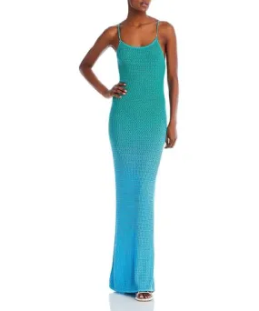 Fore Collection Womens Knitted Ombre Maxi Dress