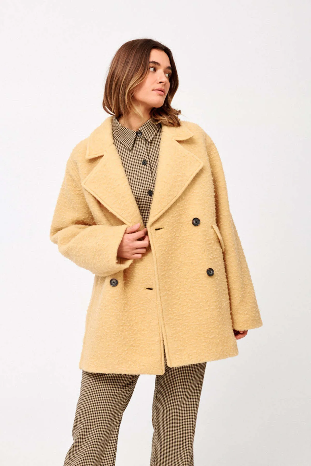 Fozia Coat - Yellow