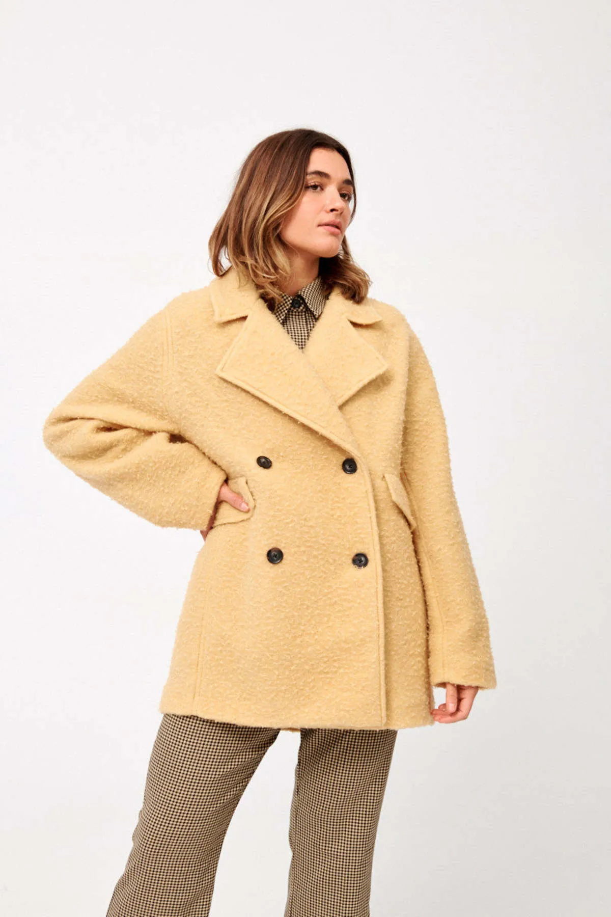 Fozia Coat - Yellow