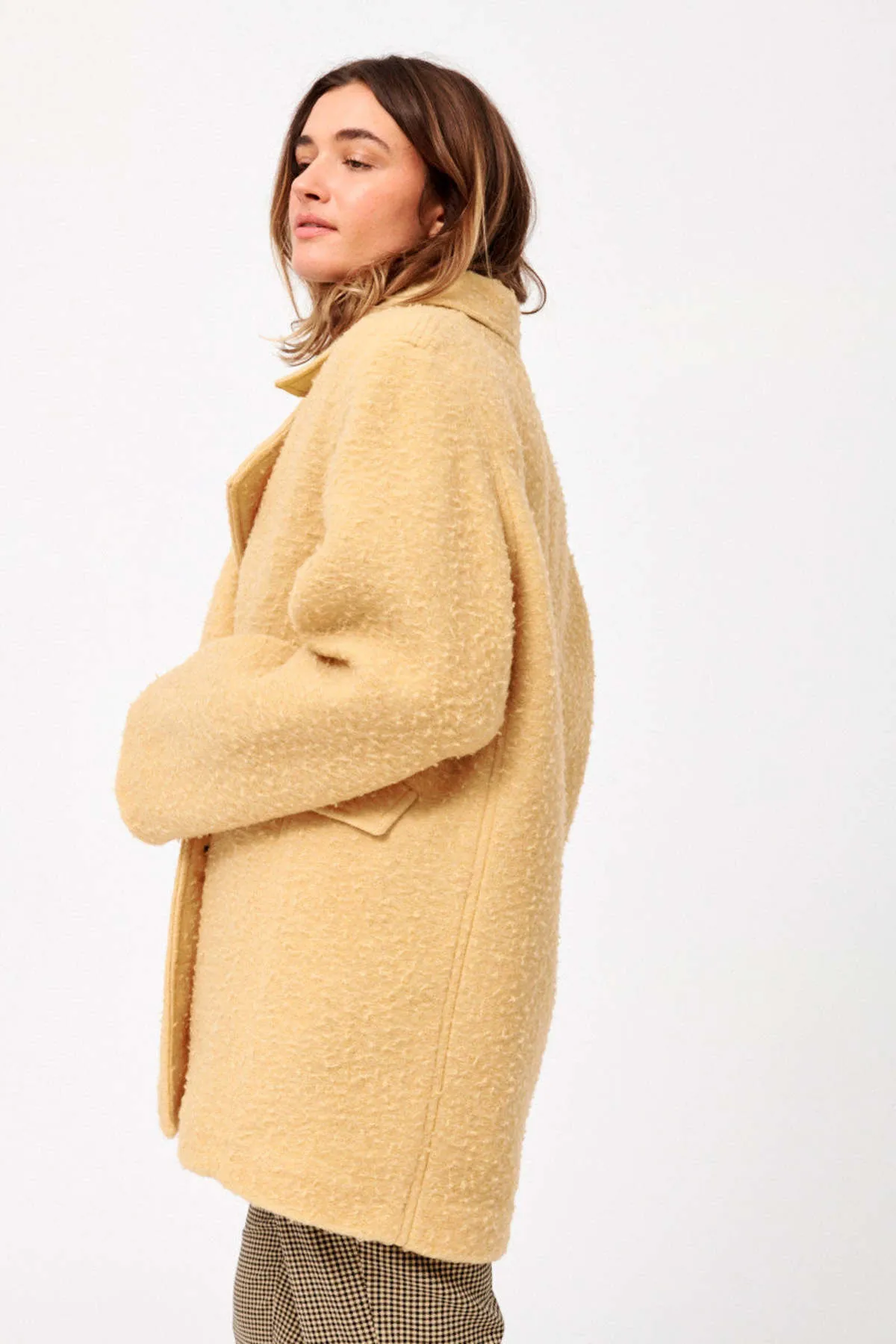 Fozia Coat - Yellow