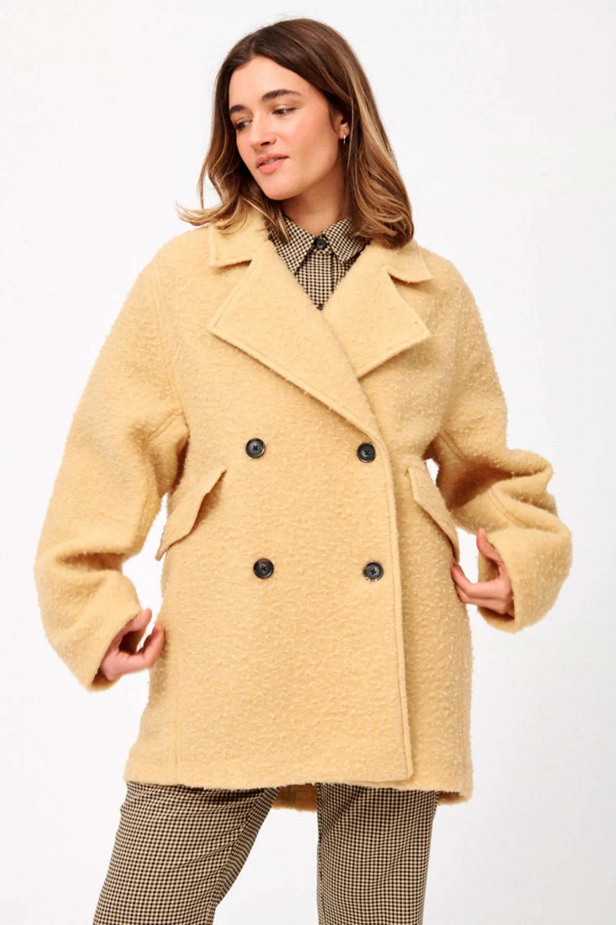 Fozia Coat - Yellow