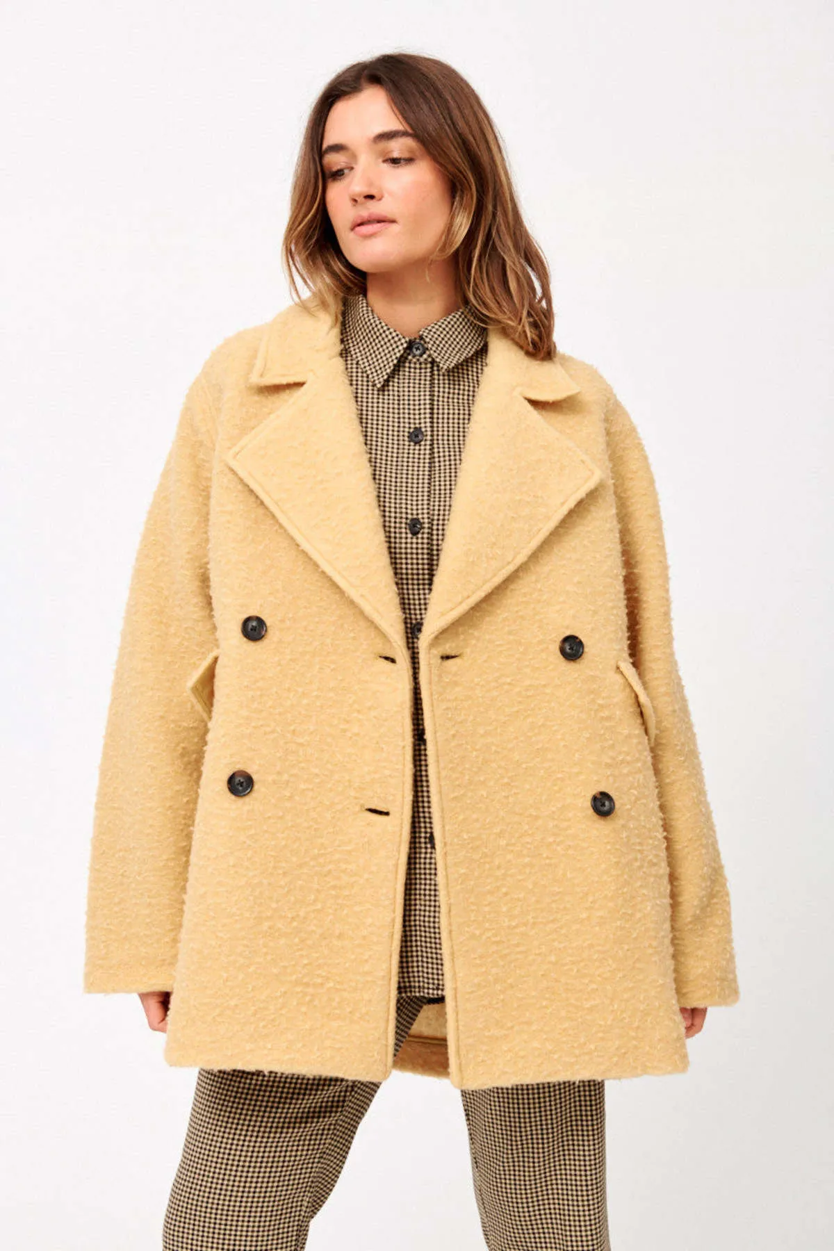 Fozia Coat - Yellow