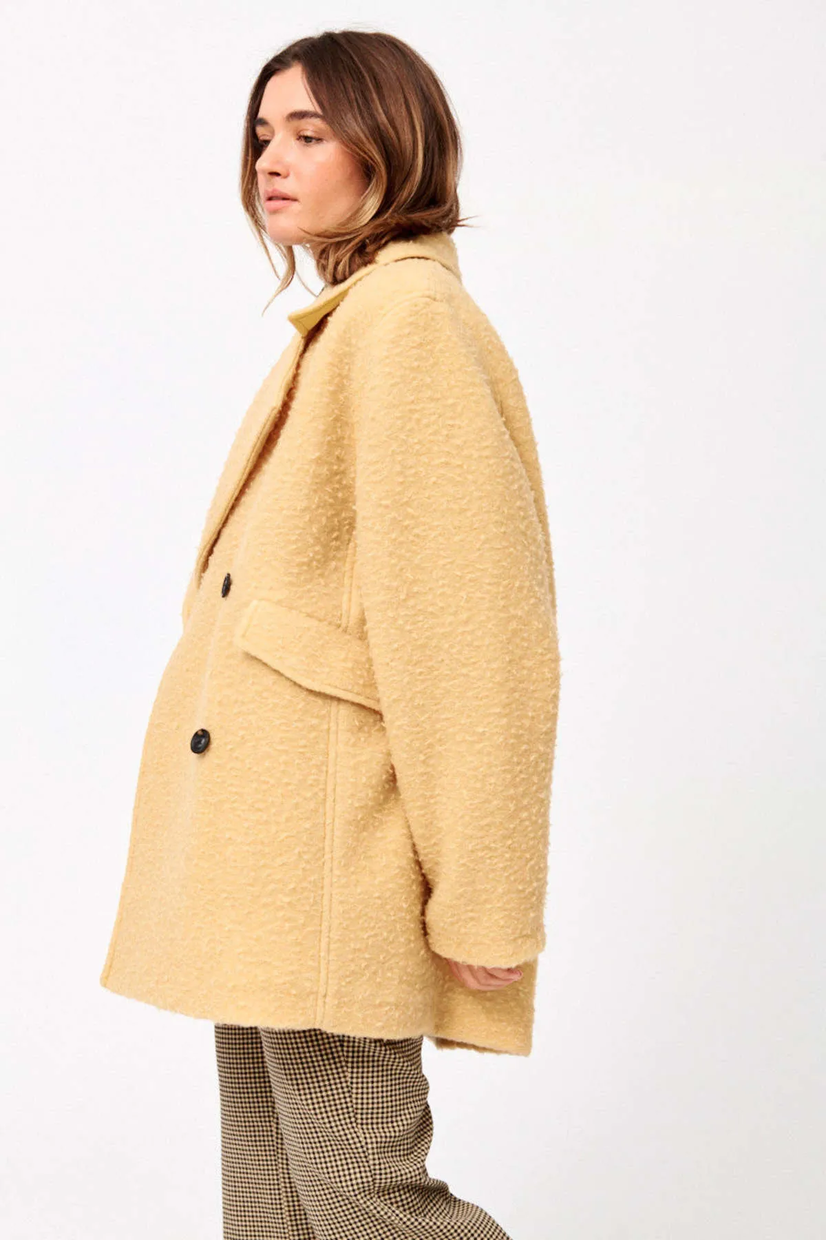 Fozia Coat - Yellow