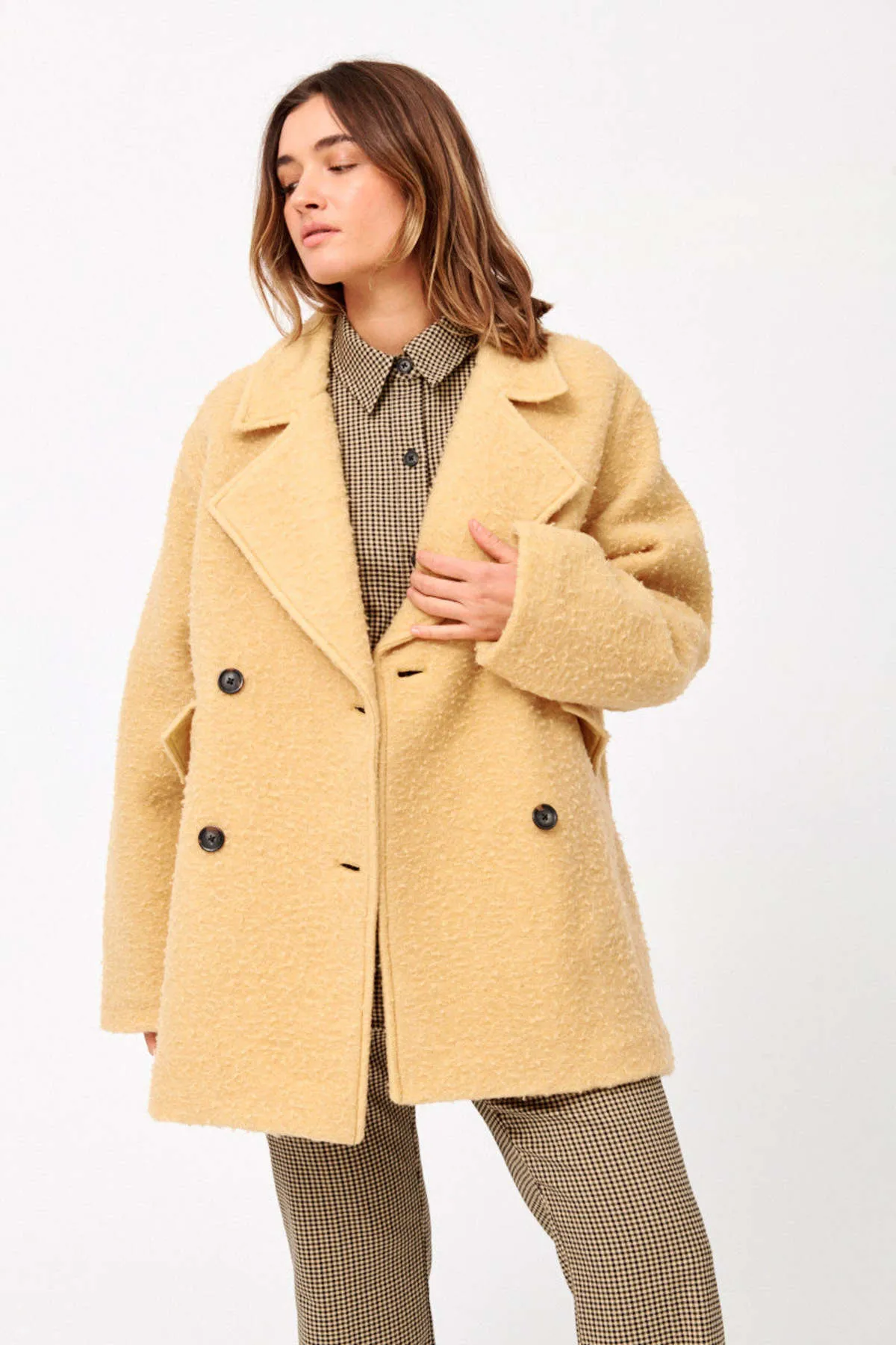 Fozia Coat - Yellow