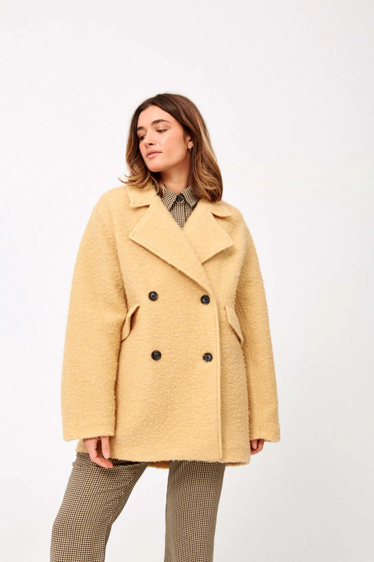 Fozia Coat - Yellow