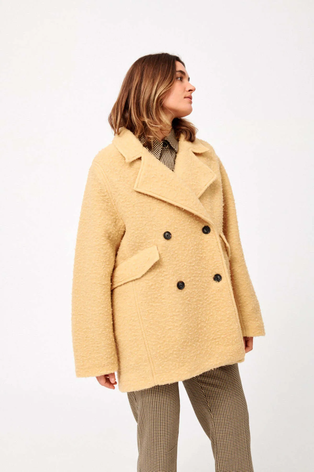 Fozia Coat - Yellow