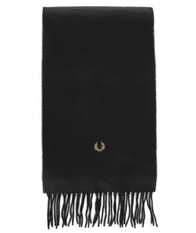 Fred Perry Black Lambswool Scarf | Jules B