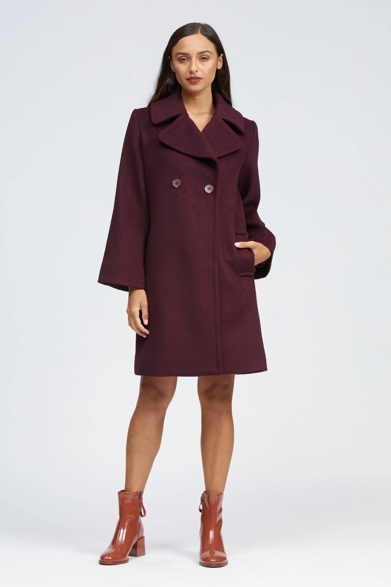 Fuar Coat Burgundy