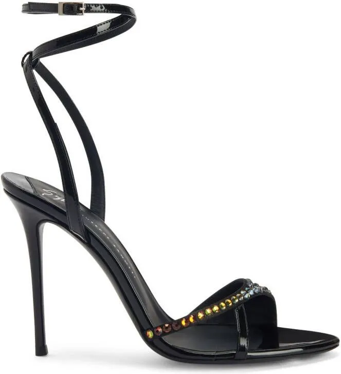 Giuseppe Zanotti Bellha 105mm crystal-embellished sandals Black