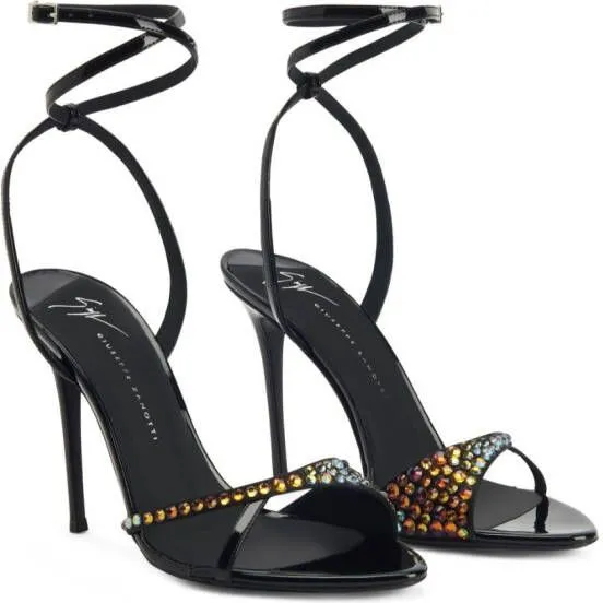 Giuseppe Zanotti Bellha 105mm crystal-embellished sandals Black