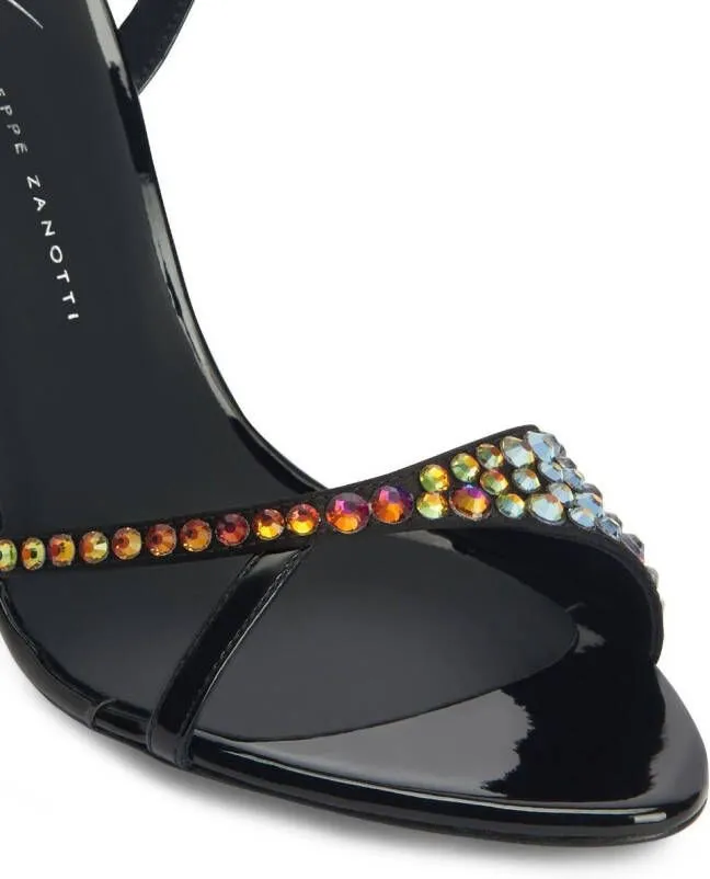 Giuseppe Zanotti Bellha 105mm crystal-embellished sandals Black