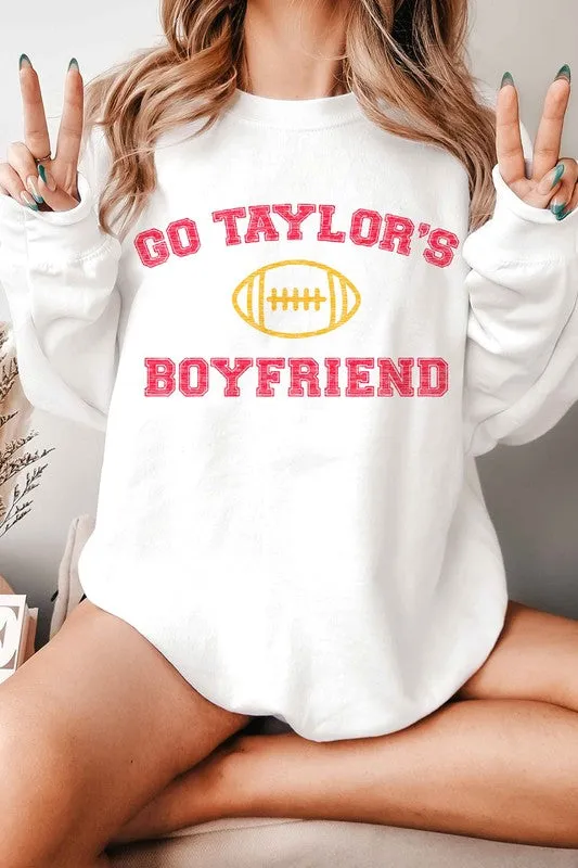 GO TAYLORS BOYFRIEND OVERSIZED GRAPHIC SWEATSHIRT