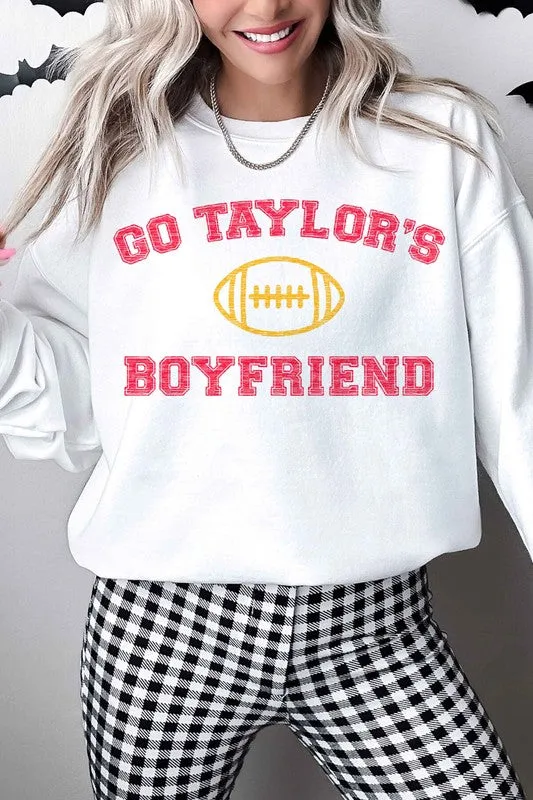 GO TAYLORS BOYFRIEND OVERSIZED GRAPHIC SWEATSHIRT