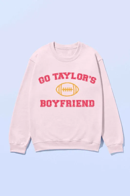 GO TAYLORS BOYFRIEND OVERSIZED GRAPHIC SWEATSHIRT