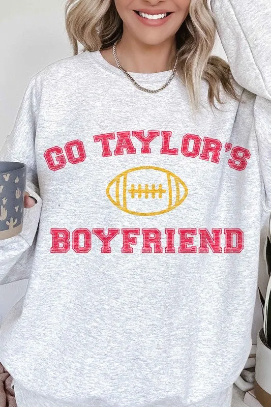 GO TAYLORS BOYFRIEND OVERSIZED GRAPHIC SWEATSHIRT