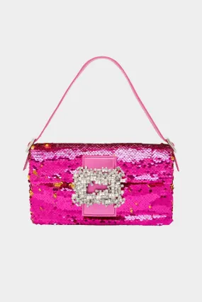 Habibi Sequins Bag in Fuchsia/Yellow