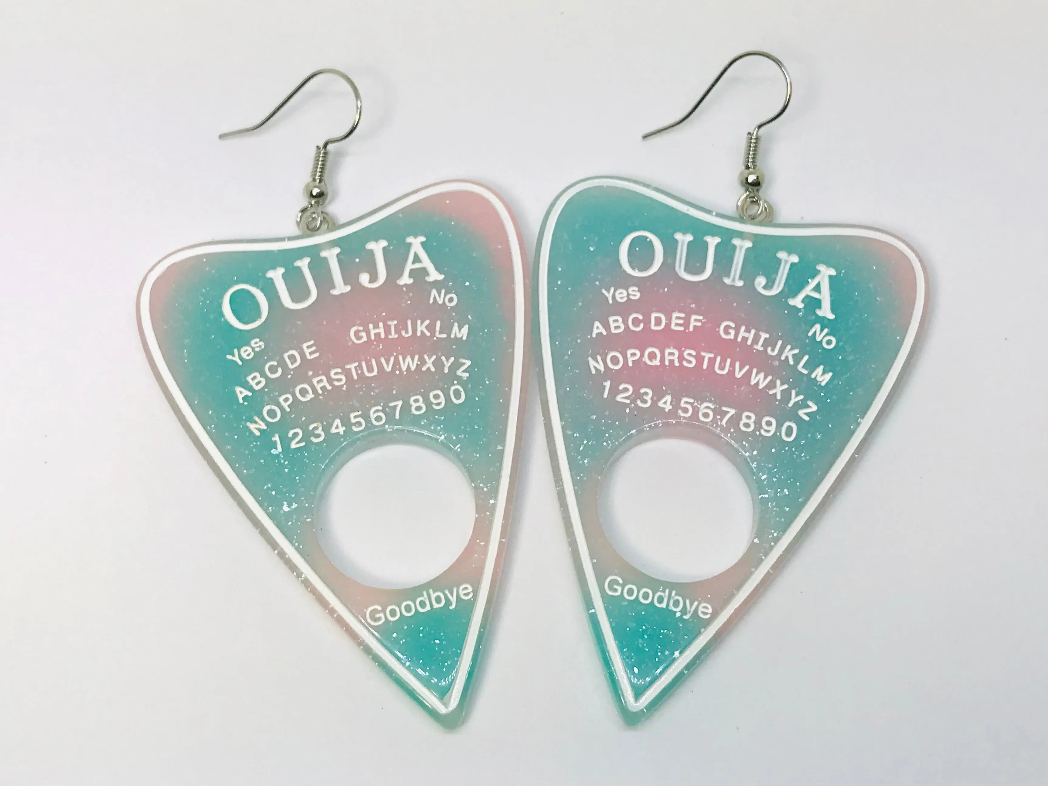 Heart Ouija Acrylic Earrings