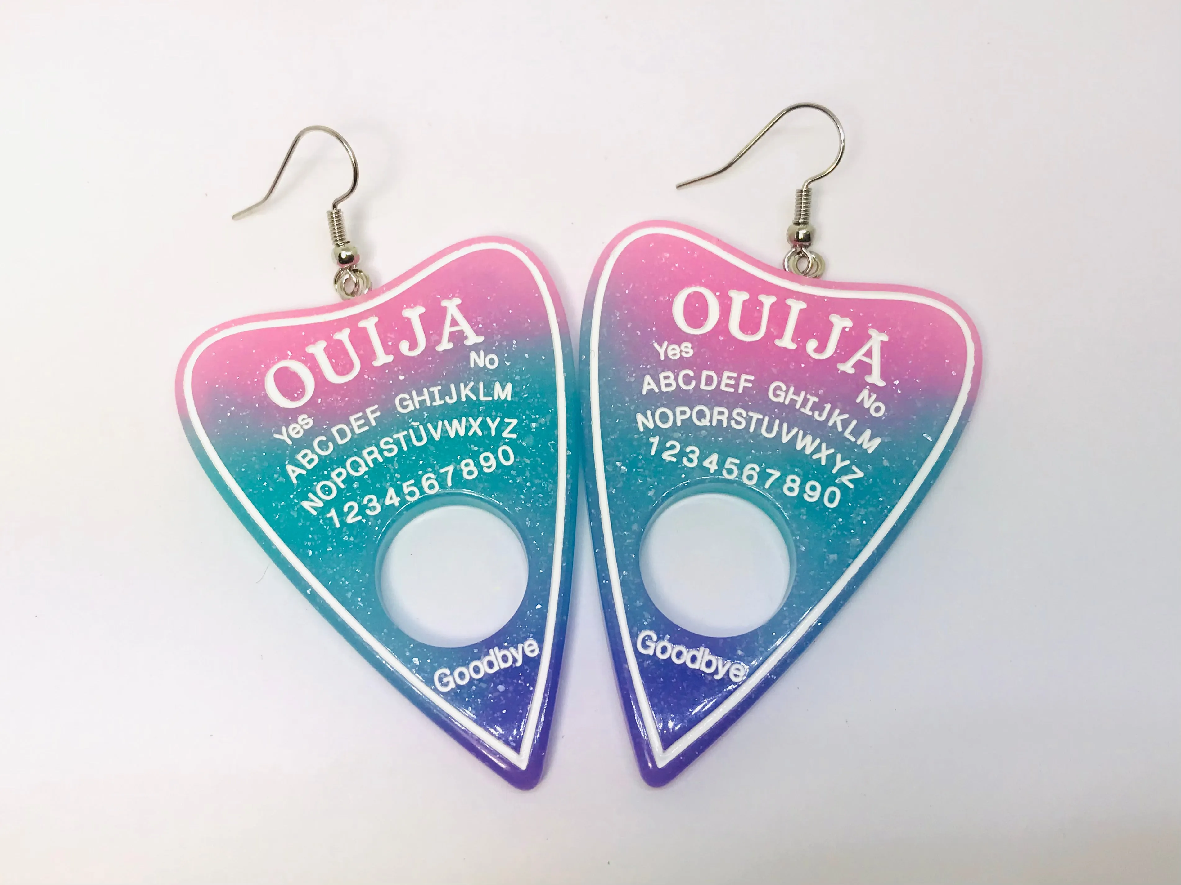 Heart Ouija Acrylic Earrings