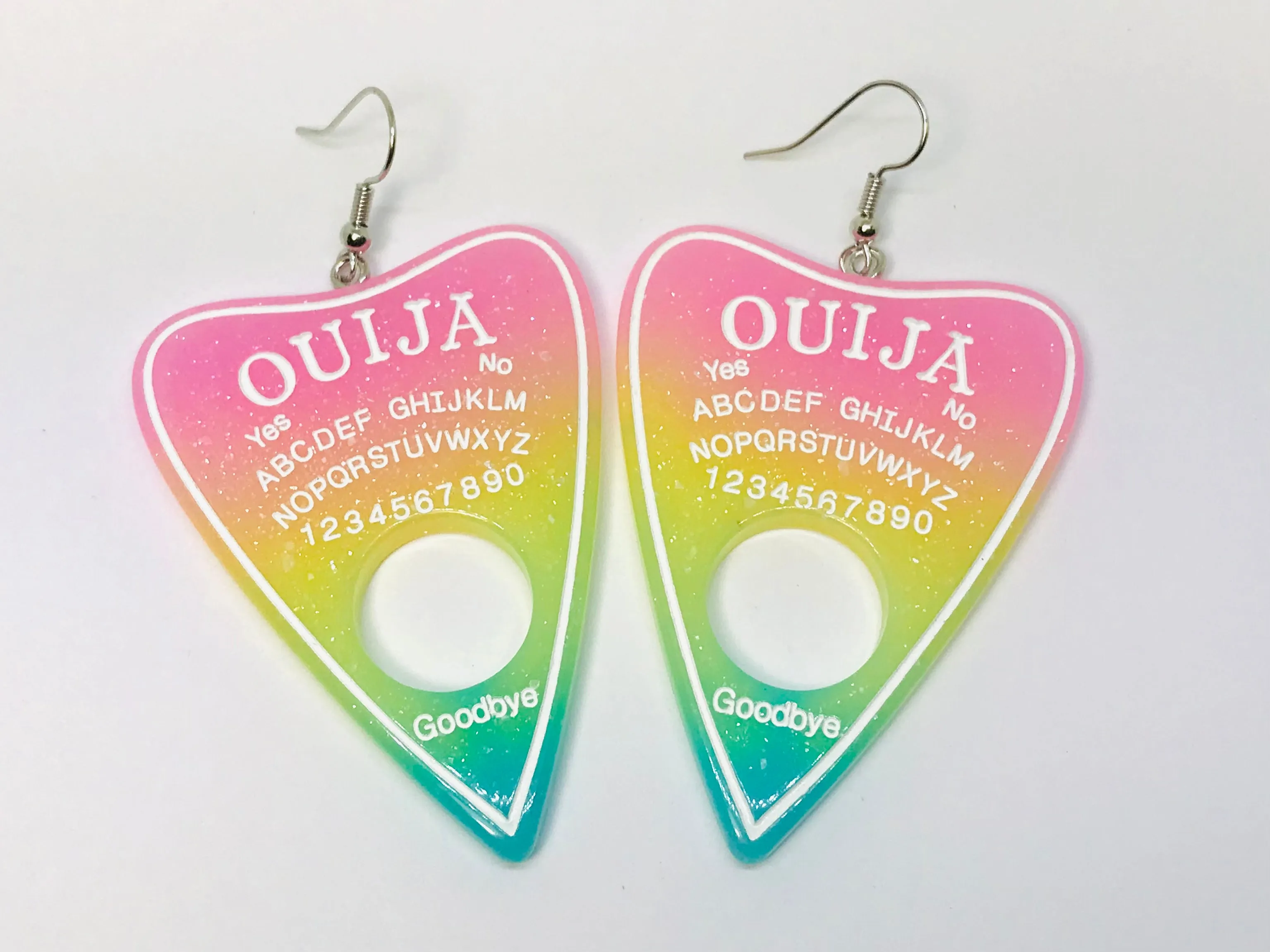 Heart Ouija Acrylic Earrings