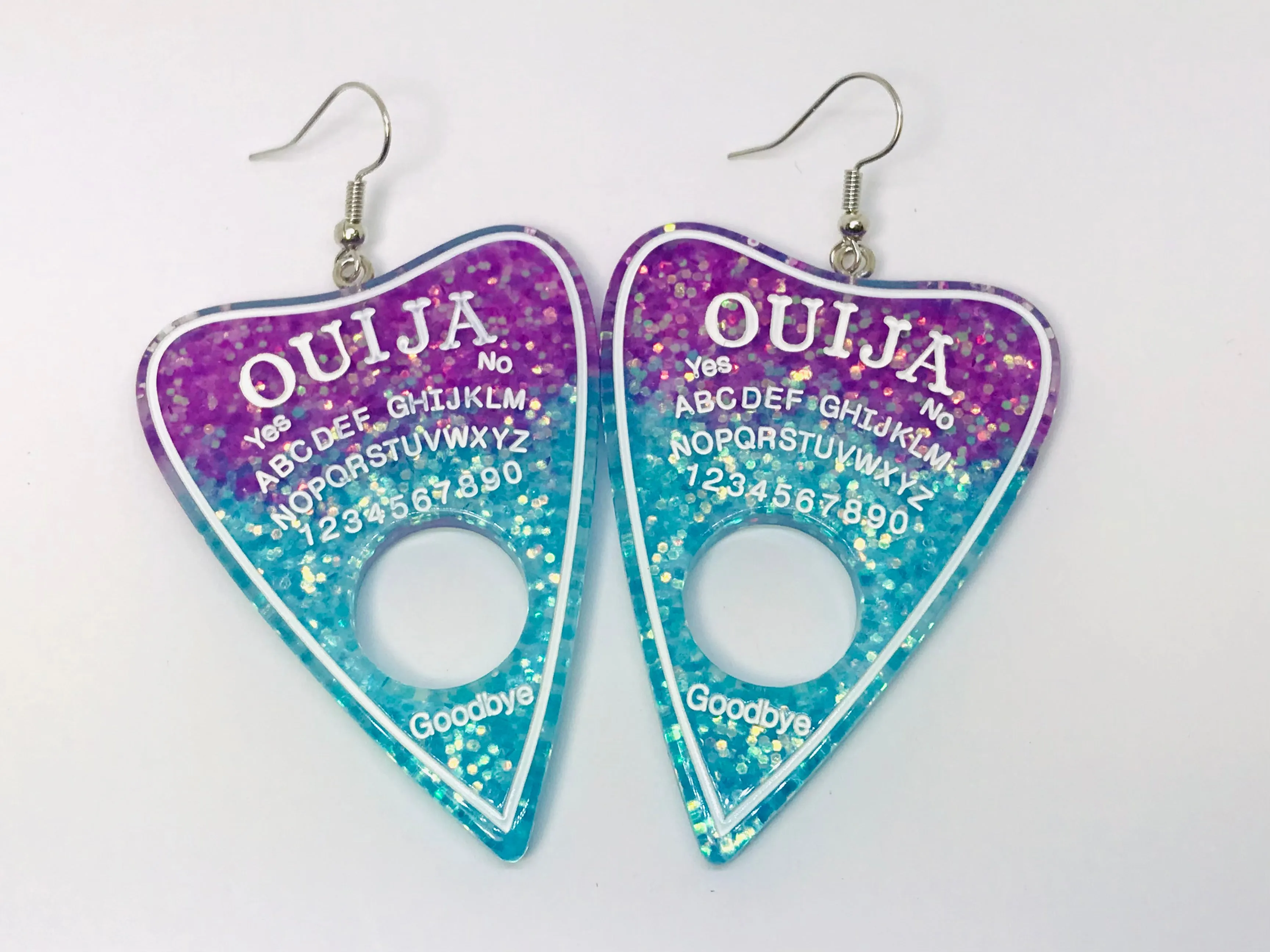 Heart Ouija Acrylic Earrings