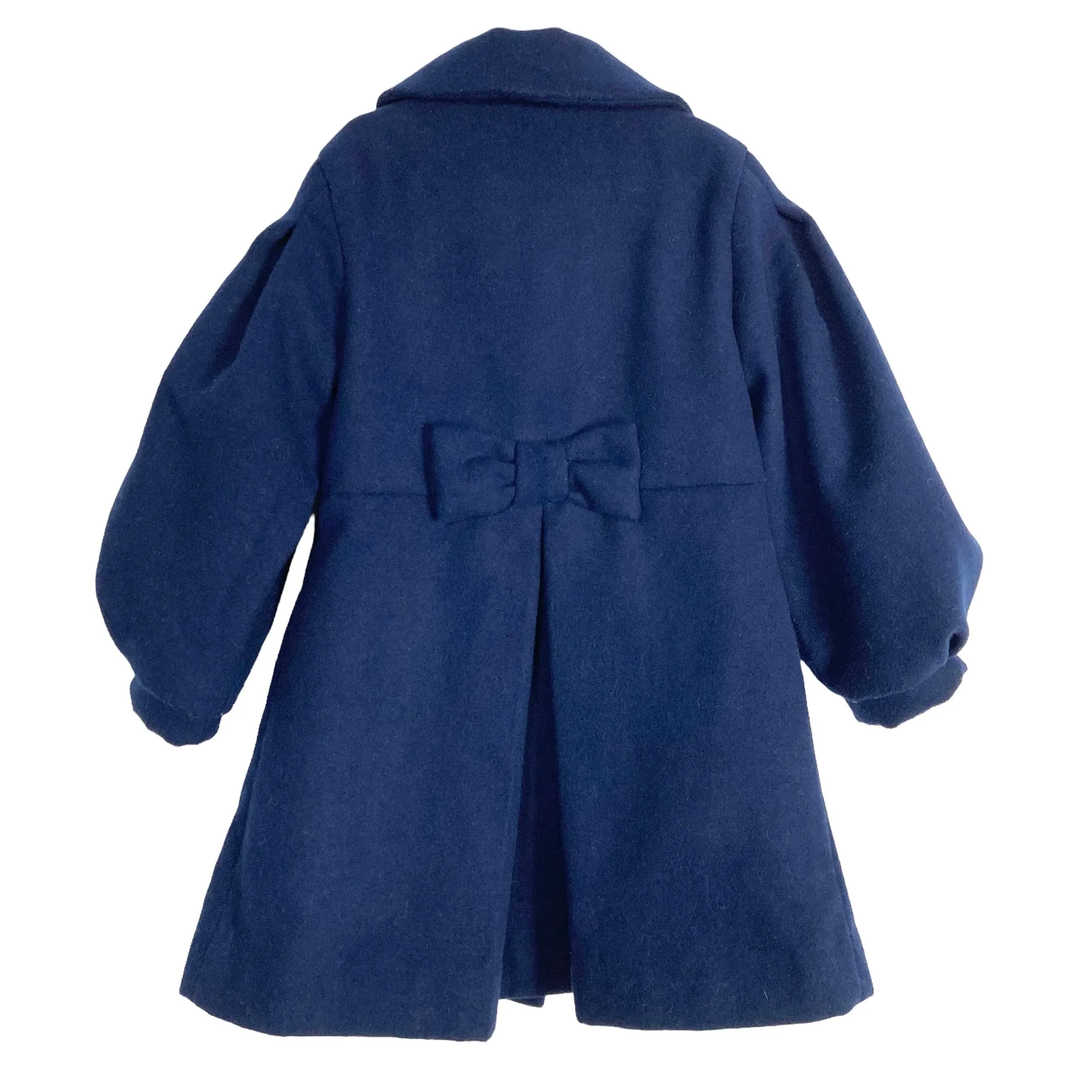 Janie and Jack Navy with Back Bow Dress Coat- Size 3-4