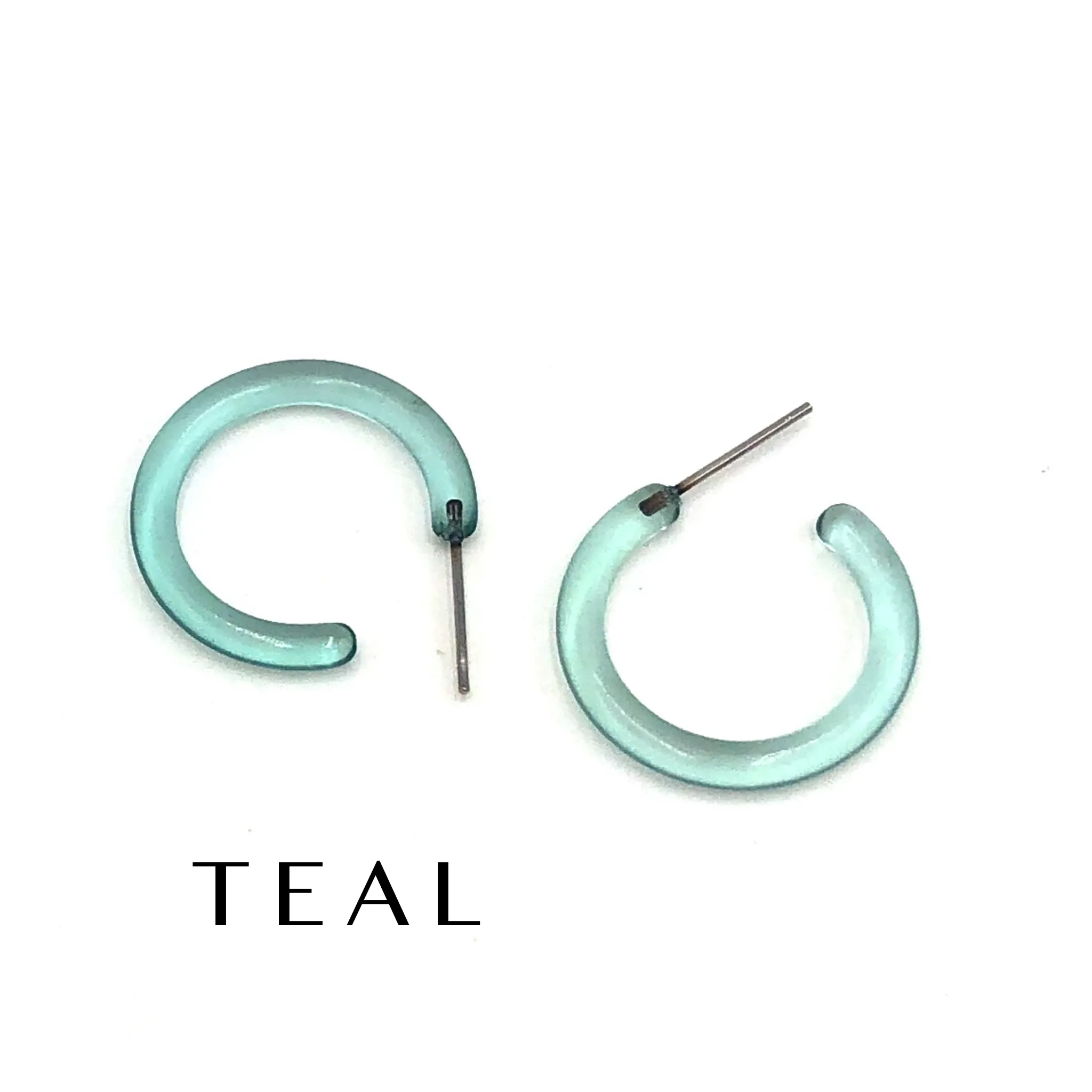 Jelly Tube Hoop Earrings - 1 Small