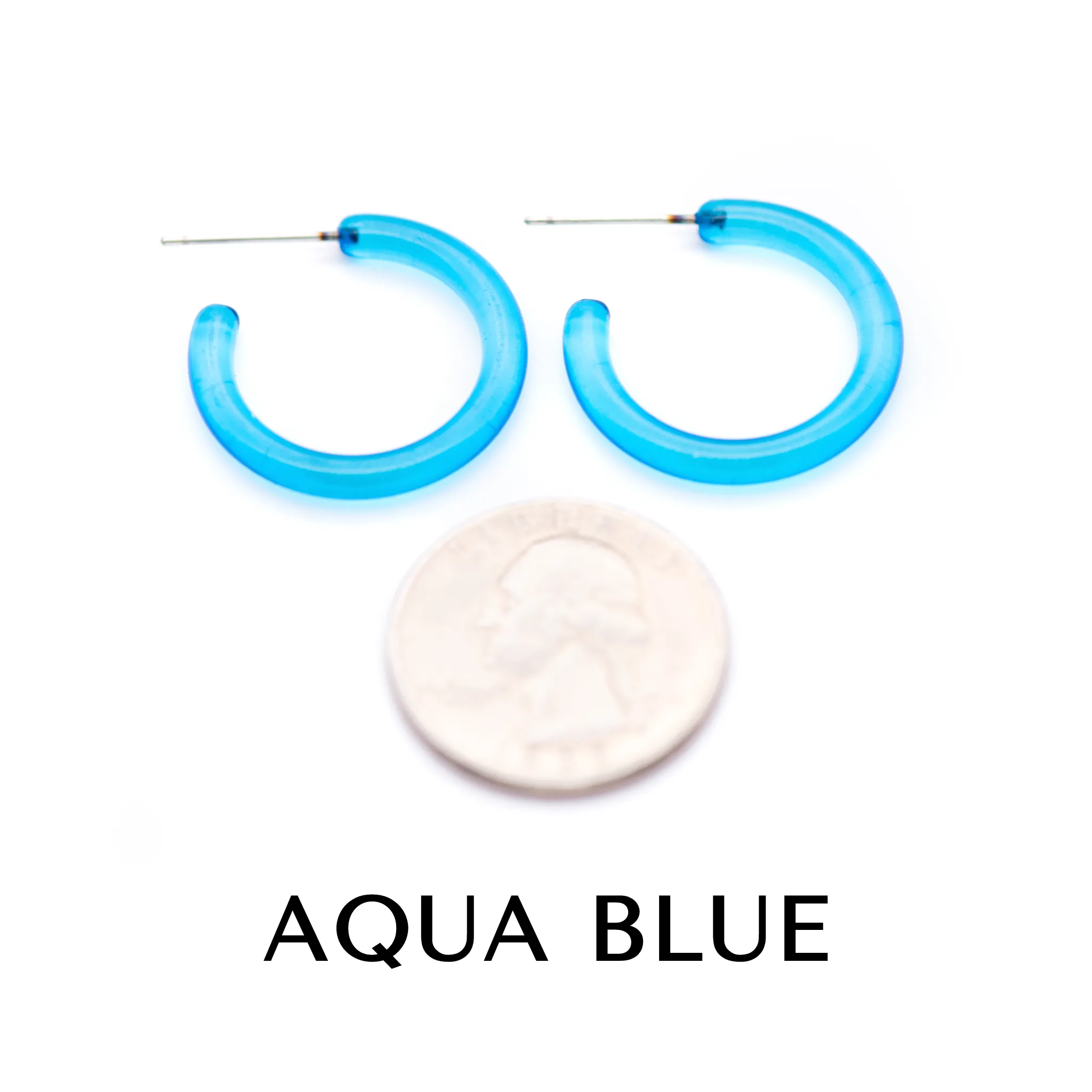 Jelly Tube Hoop Earrings - 1 Small