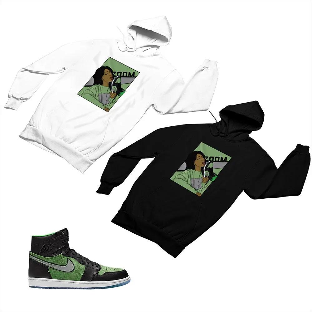 Jordan 1 Black Green Matching Custom Designed Hoodies JD 1-70-2