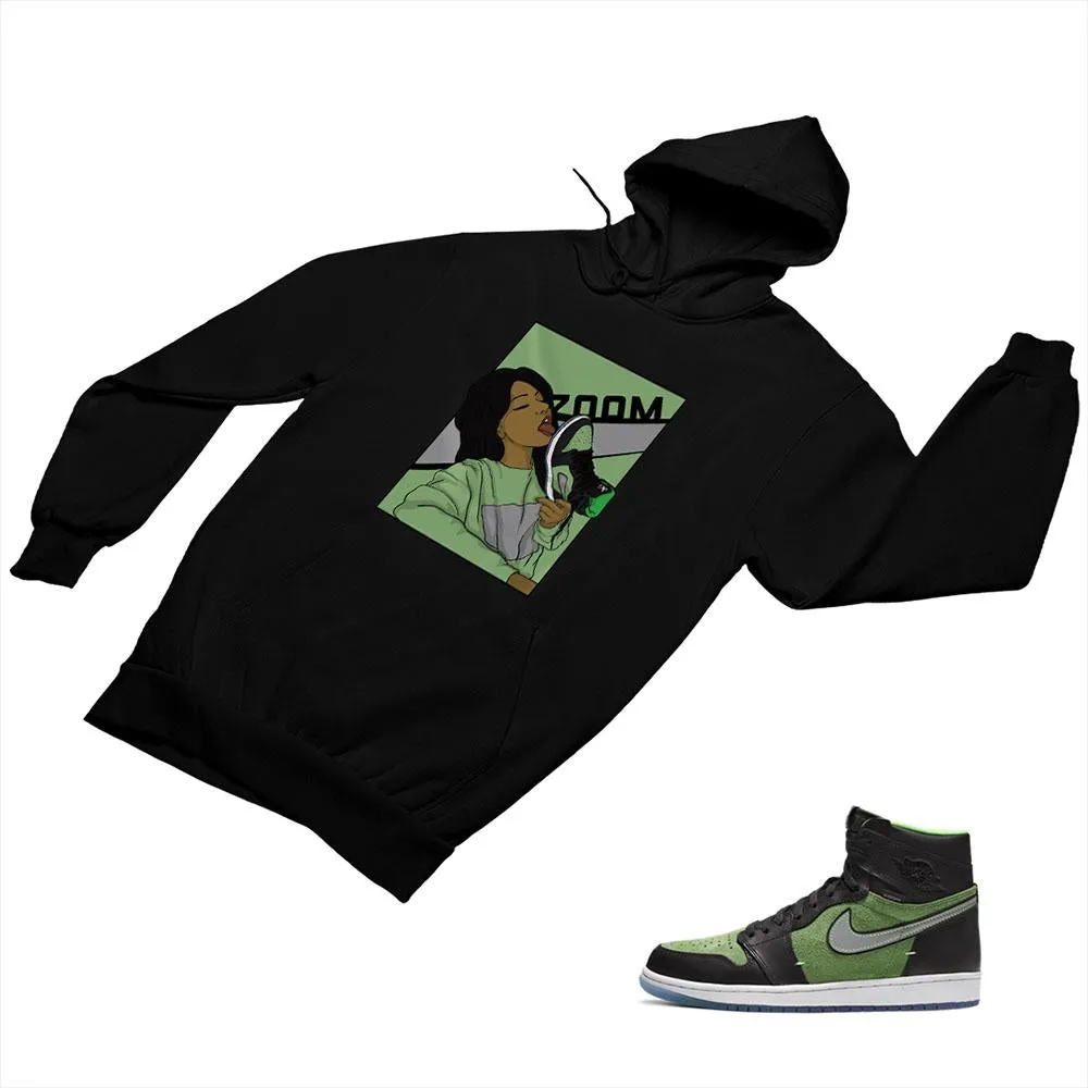 Jordan 1 Black Green Matching Custom Designed Hoodies JD 1-70-2