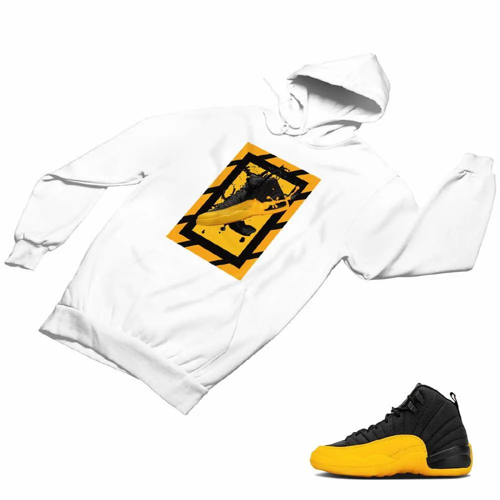 Jordan 12 University Gold Matching Custom Designed Hoodies JD 12-17-23