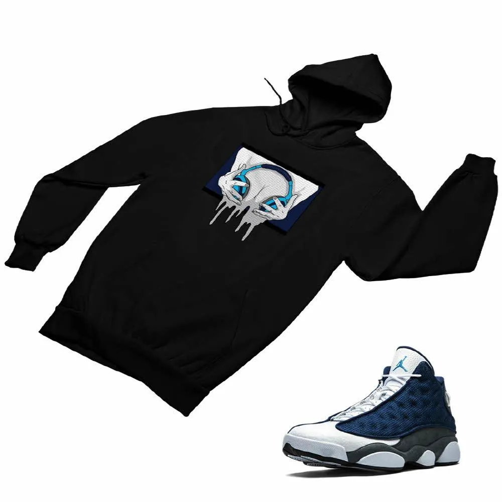 Jordan 13 flint grey Matching Custom Designed Hoodies JD 13-18-3