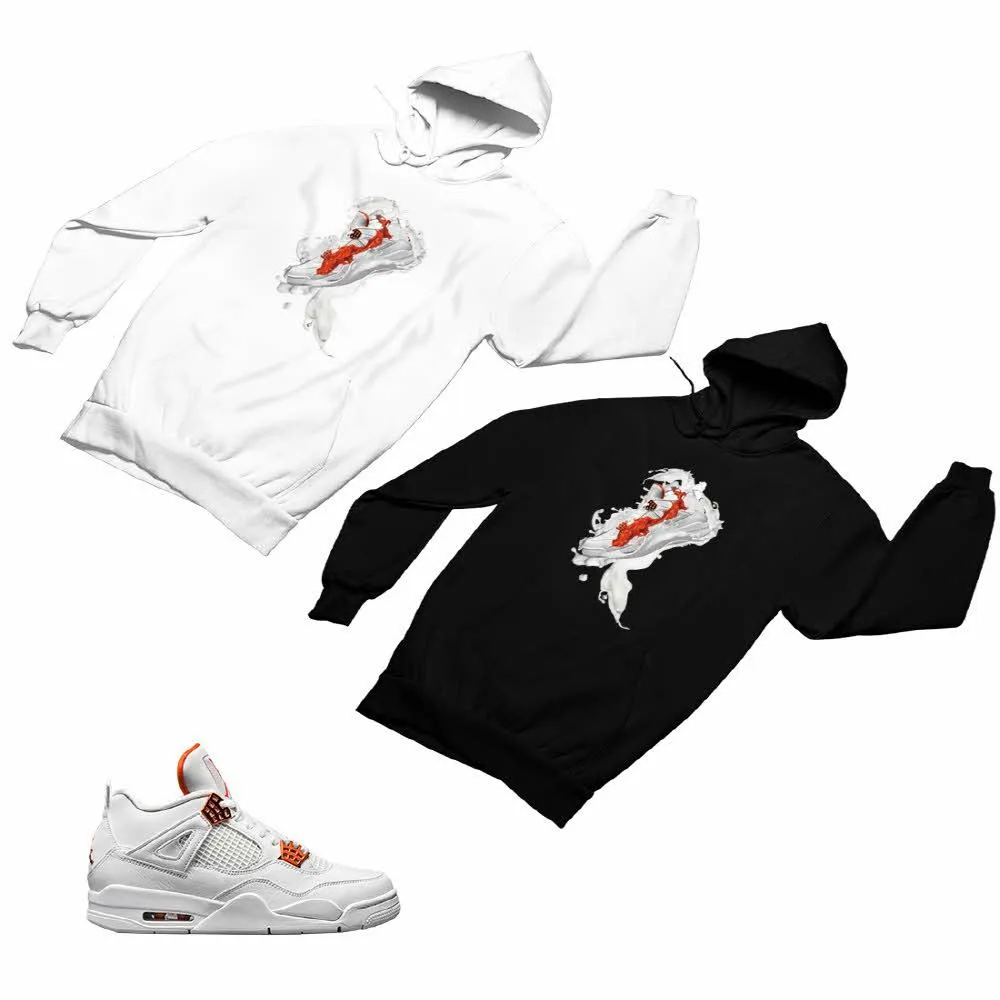 Jordan 4 Orange Matching Custom Designed Hoodies JD 4-23-10