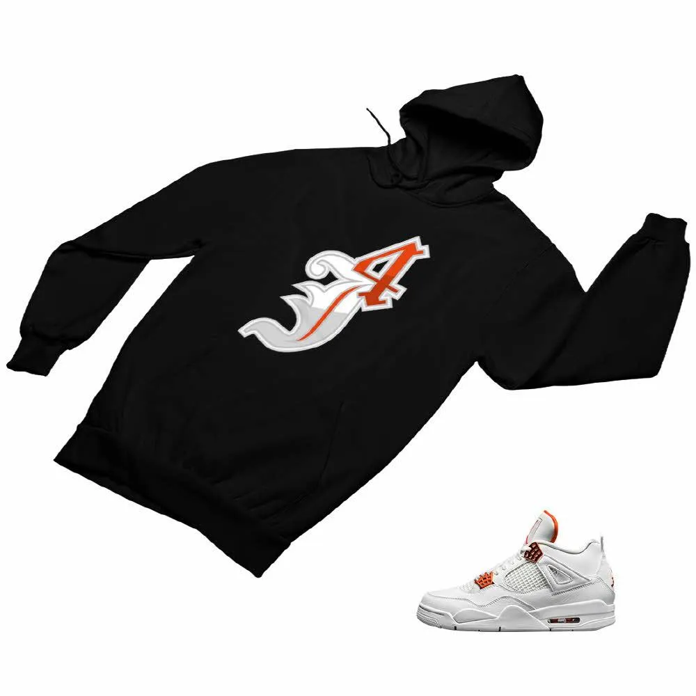 Jordan 4 Orange Matching Custom Designed Hoodies JD 4-23-1