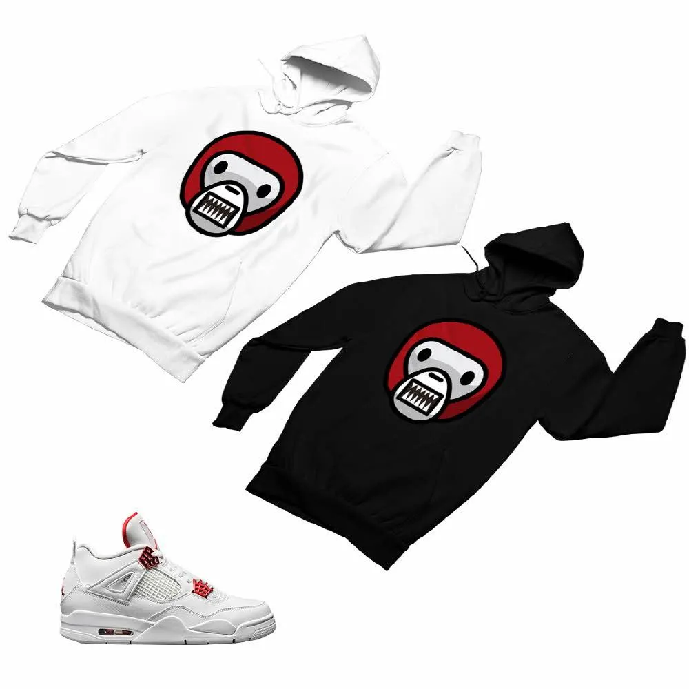 Jordan 4 Red Matching Custom Designed Hoodies JD 4-23-31