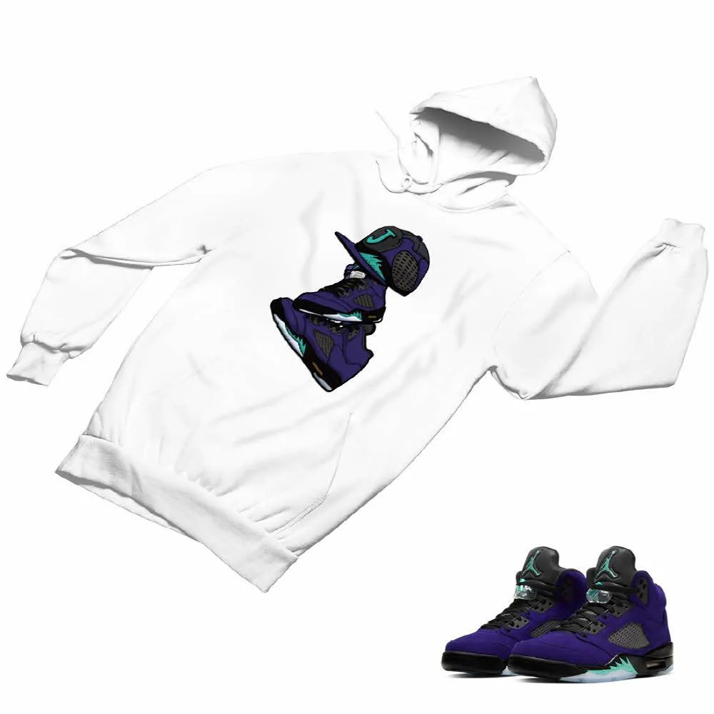 Jordan 5 Alternate Grape Matching Custom Designed Hoodies JD 5-2-8-13