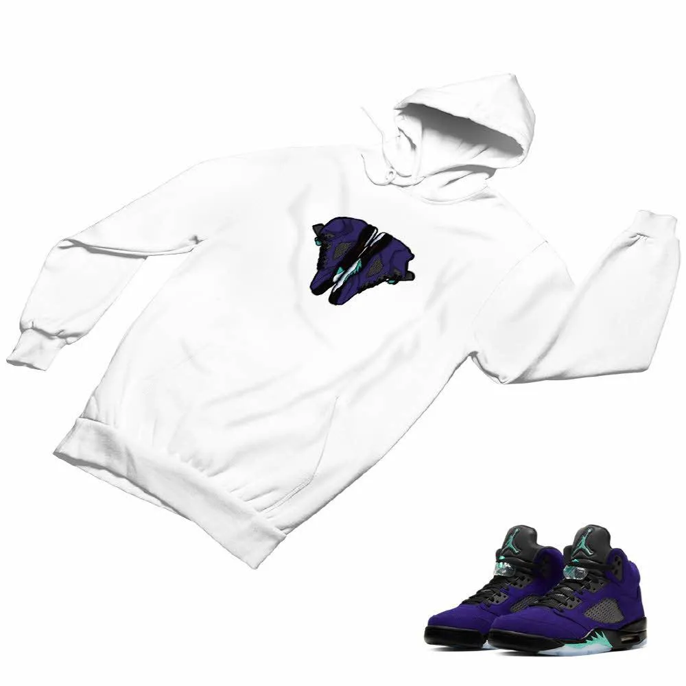 Jordan 5 Alternate Grape Matching Custom Designed Hoodies JD 5-2-8-3