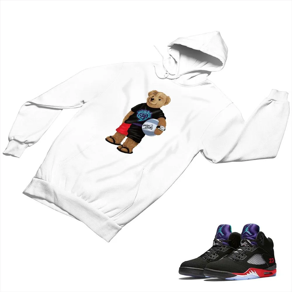 Jordan 5 Top 3 Black Matching Custom Designed Hoodies JD 5-2-7-20