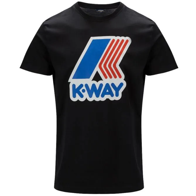 K-WAY T-SHIRT UOMO M/M GIRO LOGO K1121-BLK