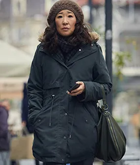 KILLING EVE SANDRA OH Coat - COTTON BLACK COAT