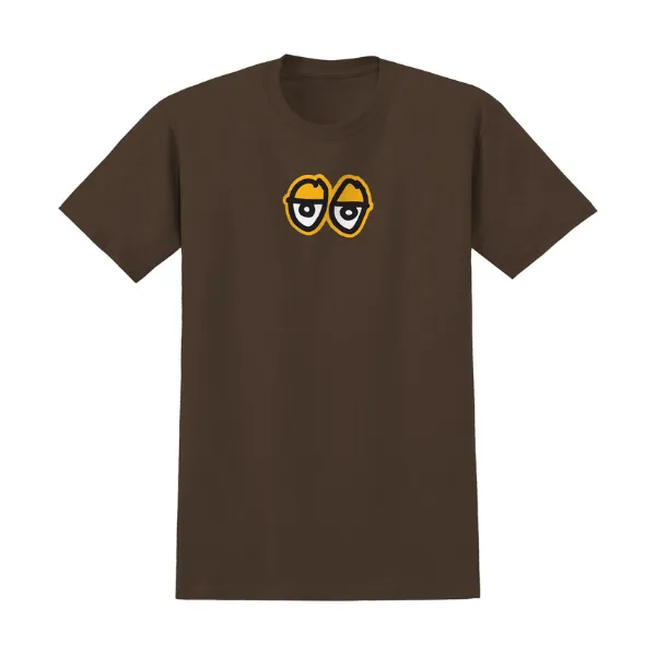 Krooked Eyes LG T-Shirt - Dark Chocolate/Gold