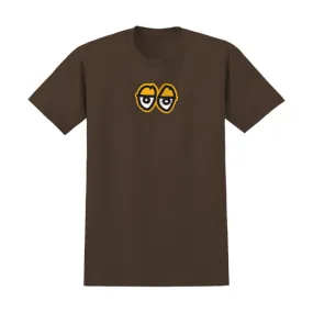 Krooked Eyes LG T-Shirt - Dark Chocolate/Gold