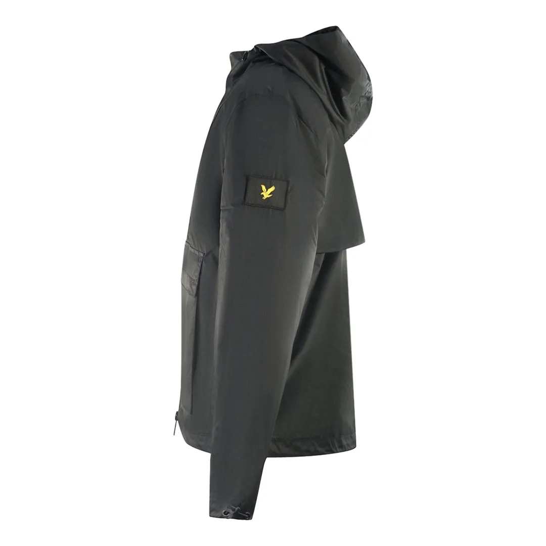 Lyle & Scott Dual Zip Hooded Black Jacket