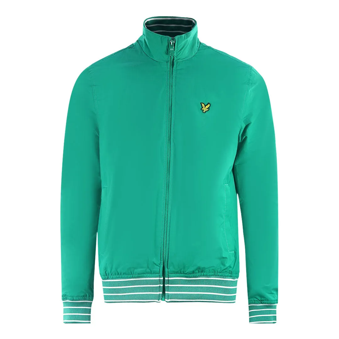 Lyle & Scott Tipped Funnel Neck Aqua Salt Jacket