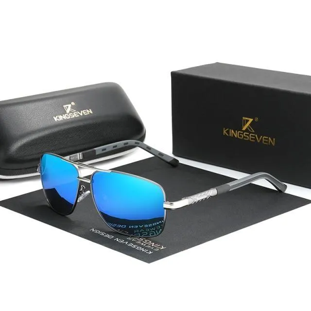 Men's Aluminum Frame UV400 Polarized Anti-reflective Driving Sunglasses