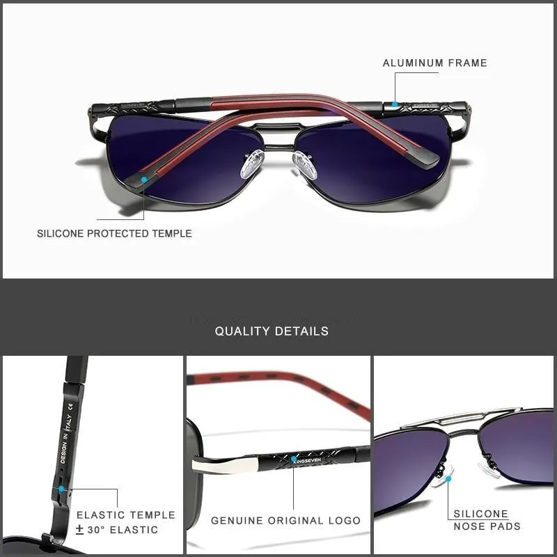 Men's Aluminum Frame UV400 Polarized Anti-reflective Driving Sunglasses