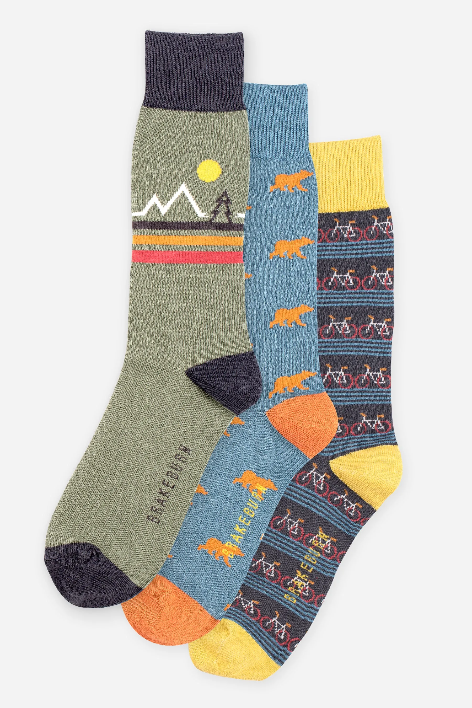 Men's Blue Great Outdoors Socks 3 Pack