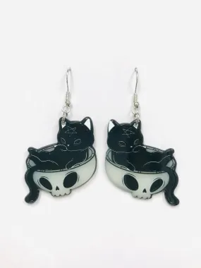 Mischief Wiccan Cat Earrings