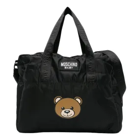 Moschino Nappy Bag Logo Bear Black