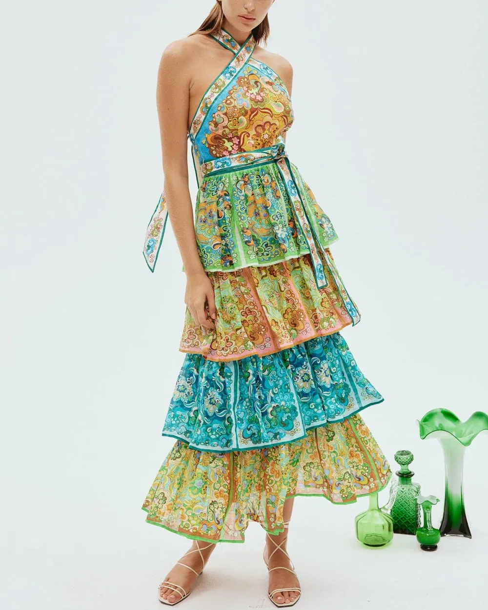 Multicolor Halter Dreamer Dress